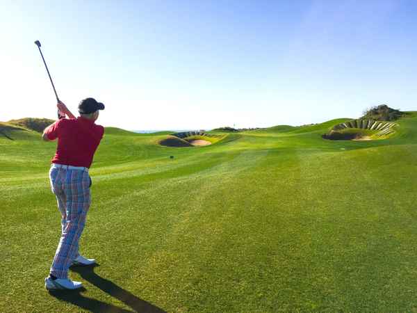 Golfer auf Links-Course