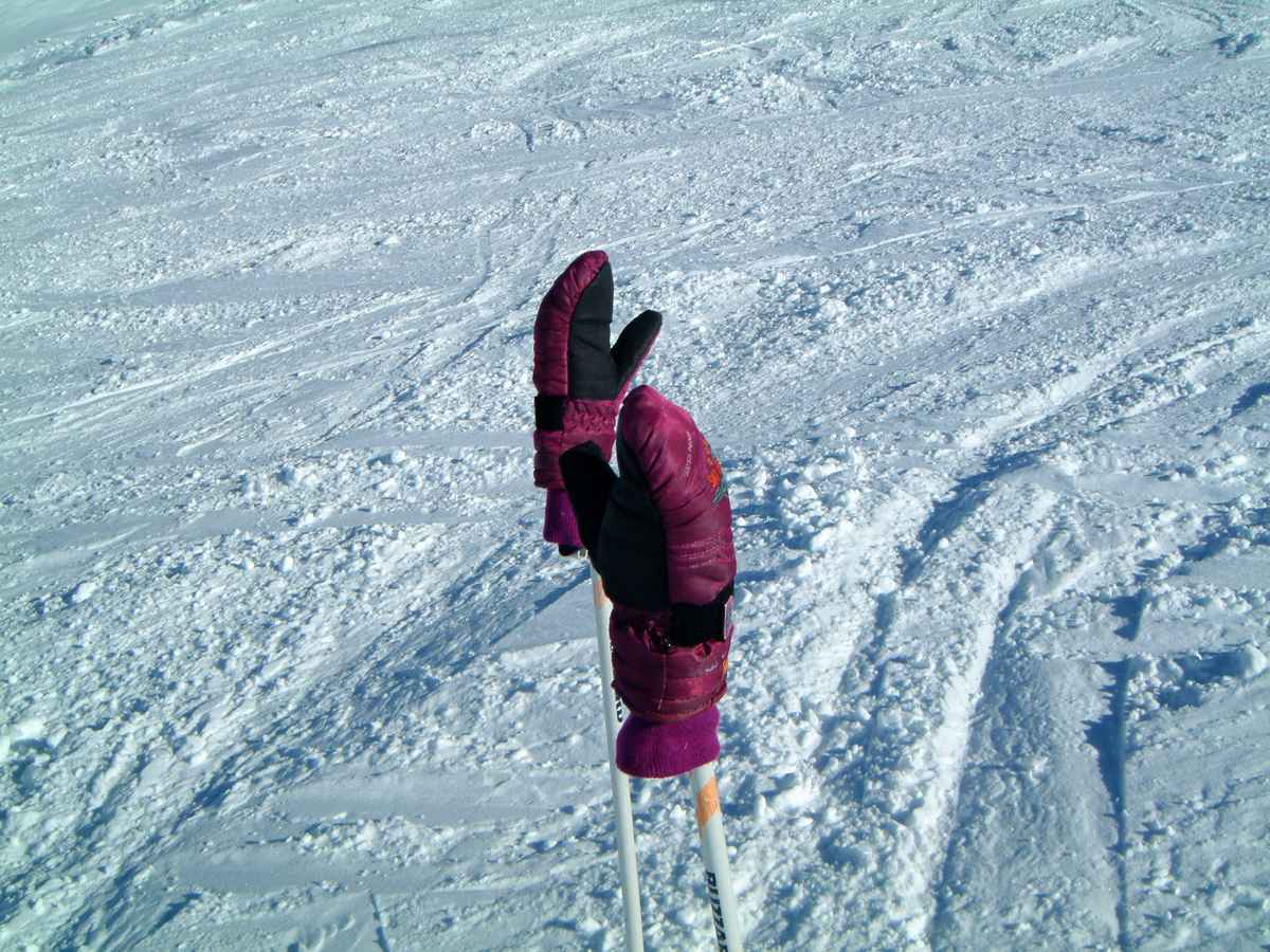 Handschuhe im Schnee