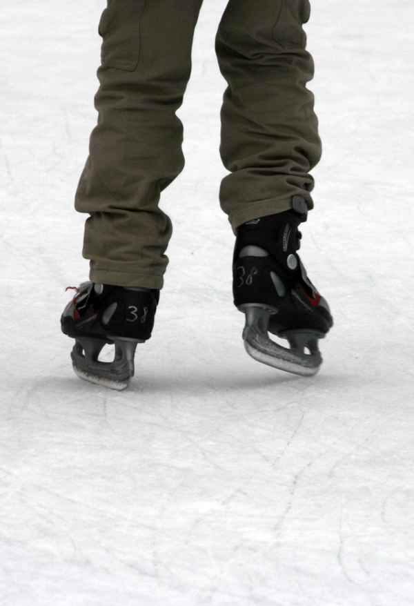 Eislauf gestaucht