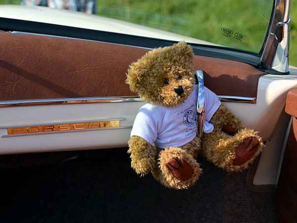 Bärle im Porsche