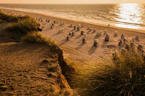 Leerer Strand am Roten Kliff, Sylt