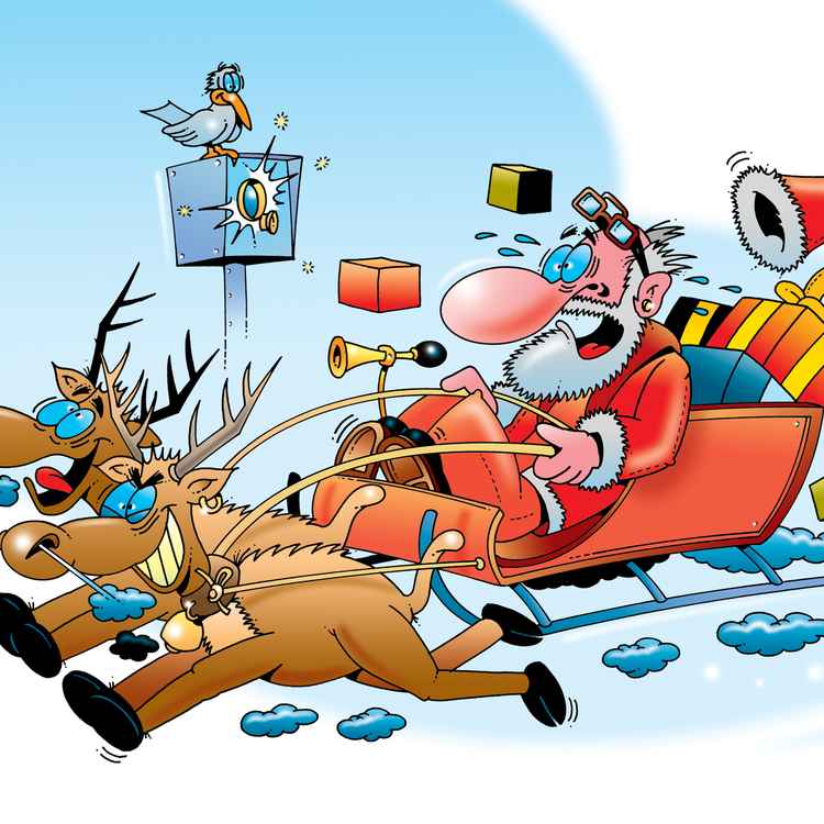 Weihnachtsmann und Ren(n)tiere