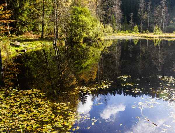 Ellbachsee mit Wolkenspiegelung