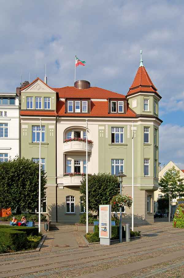 Rathaus von Bergen auf Rügen am Marktplatz