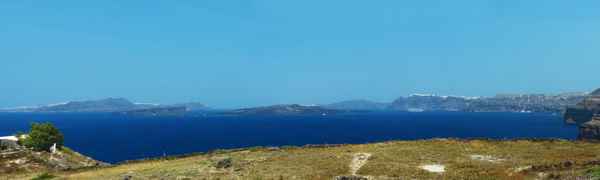 Santorin Caldera aus Richtung Süd