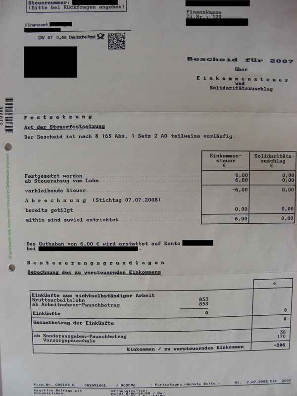 Steuerbescheid