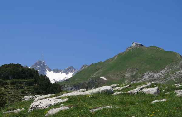 Ebenalp: Blick zum Schäfler und Pilatus