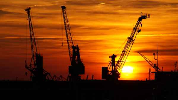 Abend im Hamburger Hafen