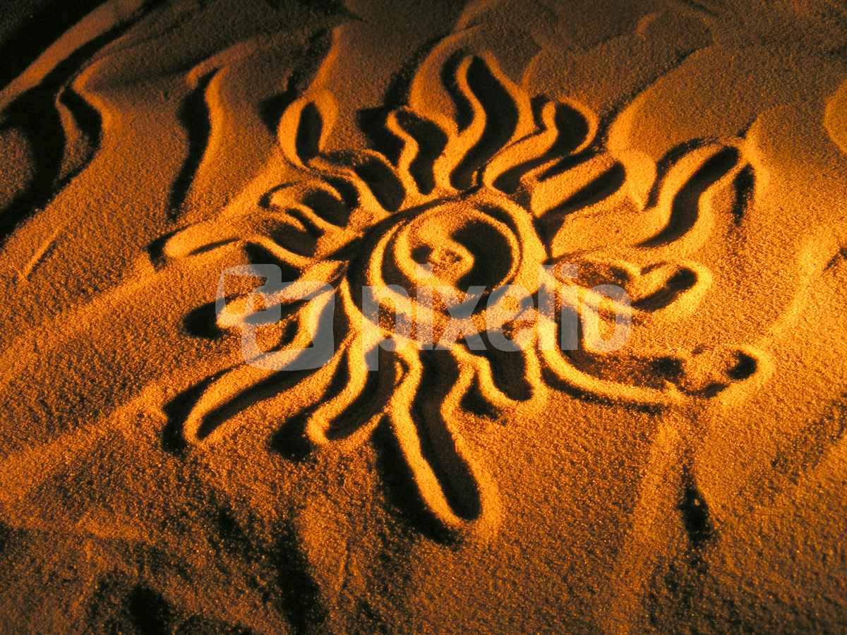Sandbild Sonne