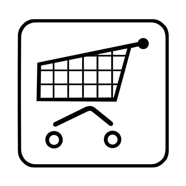 Hinweisschild: Einkaufen