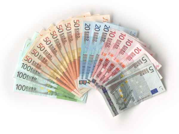 Geldscheine gefächert