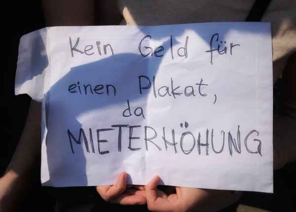 Mietenwahnsinn: Kein Geld für ein Plakat / Foto: Alexander Hauk