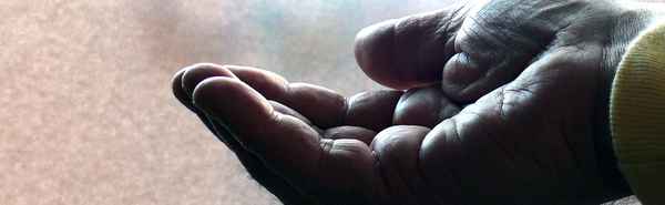 Offene Hand .