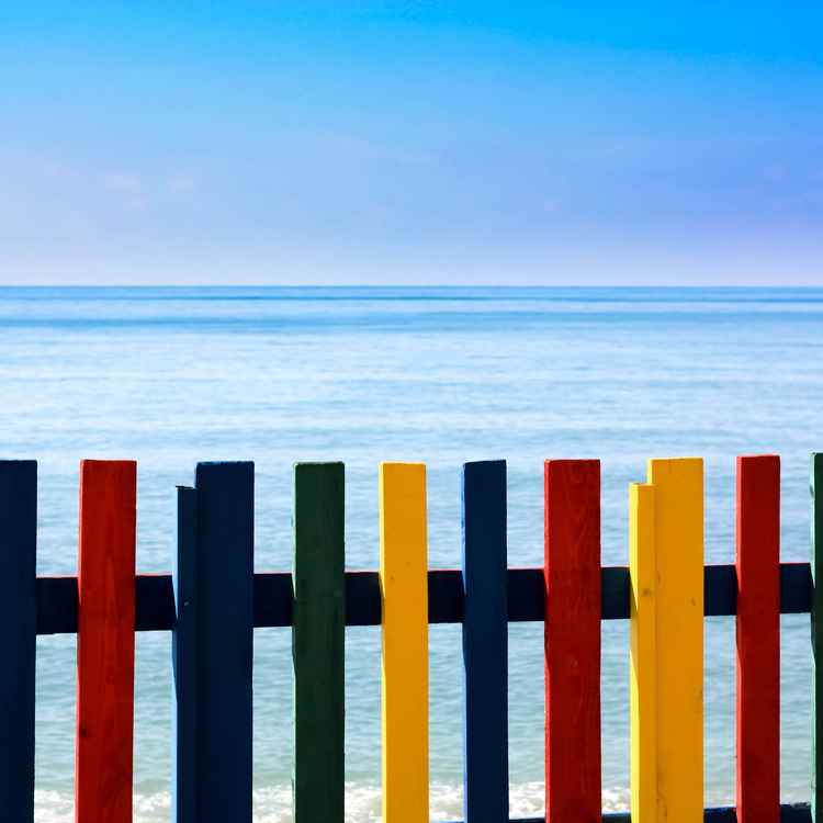Lattenzaun am Strand