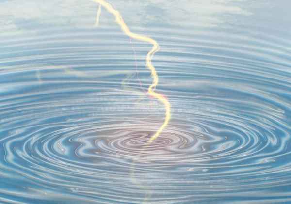 Blitzschlag im Wasser