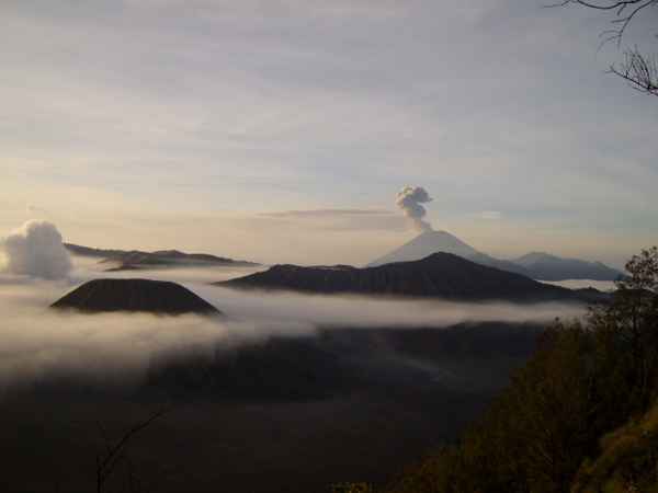 Mount Bromo im Nebel