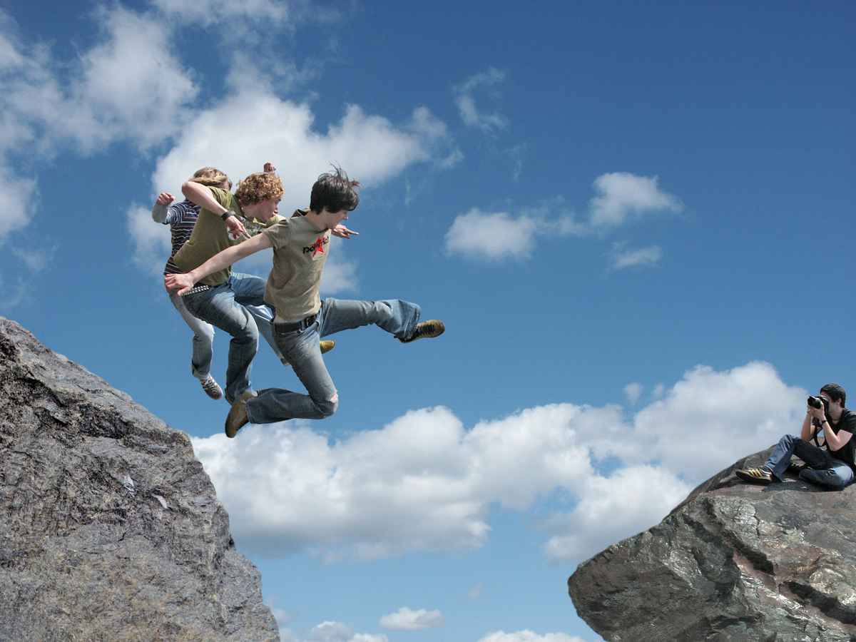 Sprung über den Abgrund