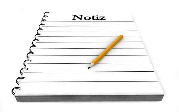 Notiz Block Stift