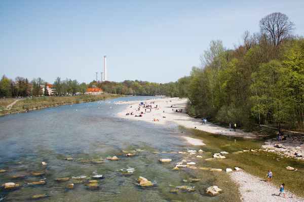 München, Flaucher an der Isar