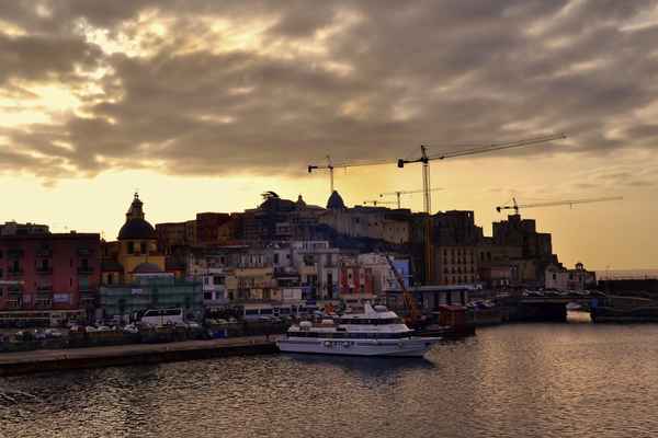 Abendstimmung, Hafen von Pozzuoli, Neapel