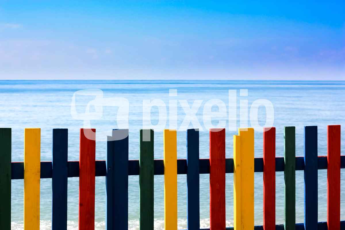 Lattenzaun am Strand
