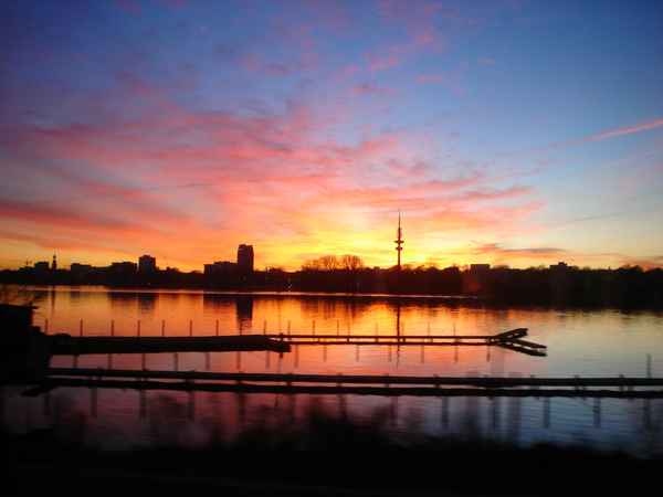Sonnenuntergang Innenalster
