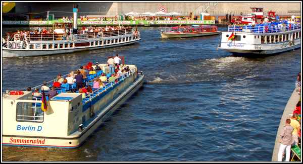 Stau auf der Spree