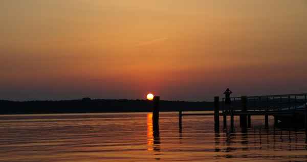 Sonnenuntergang über scharmützelsee