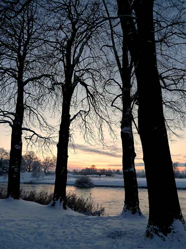 Winterabend an der Aller