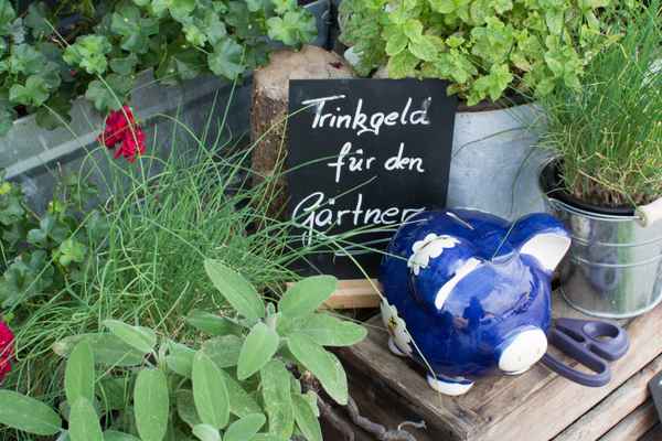 Trinkgeld für den Gärtner