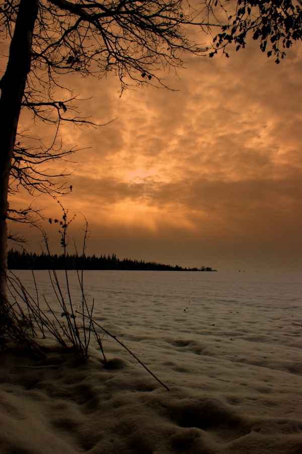 Der erste Abend mit Schnee