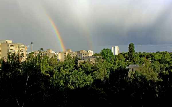 Regenbogen über Berlin Reinickendorf