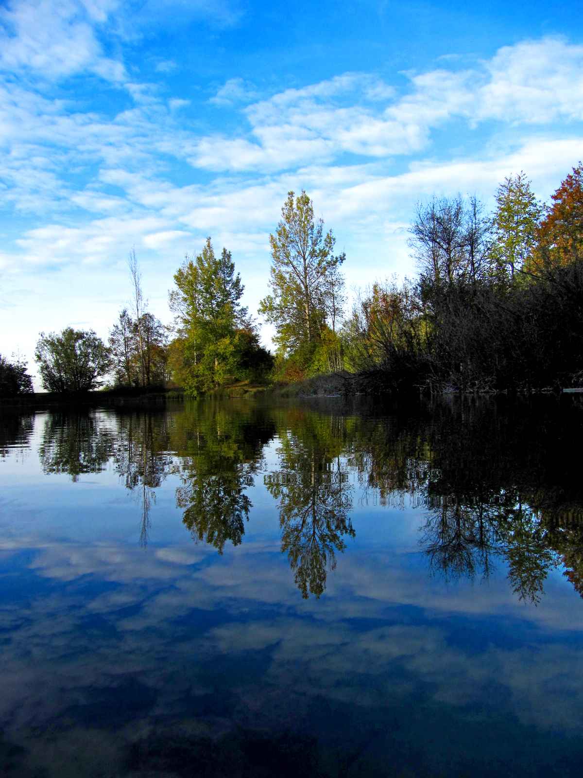 Kraftvolle Herbstfarben spiegeln sich