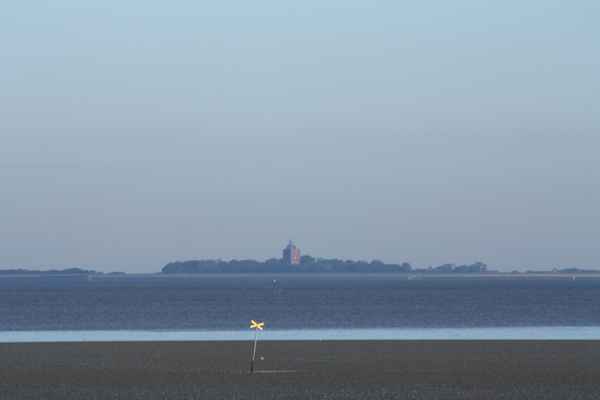 Neuwerk im morgendlichen Nebel