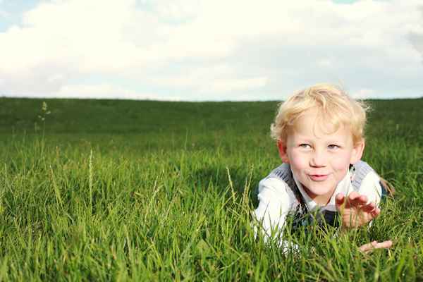 Junge auf dem Feld