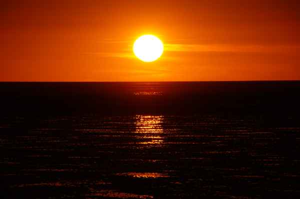 Sonnenuntergang im Watt