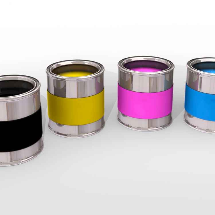 CMYK Farbtöpfe