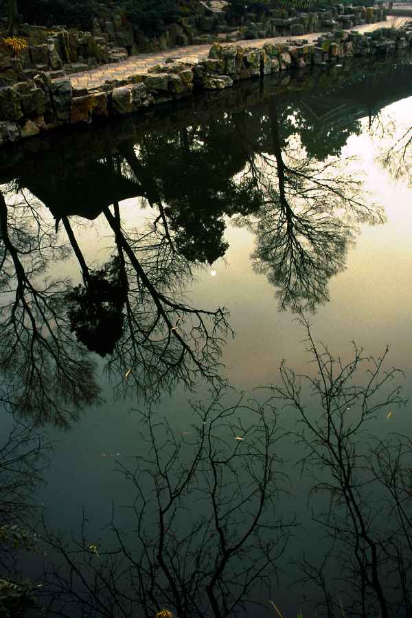 Der Mond wirft seinen Spiegel