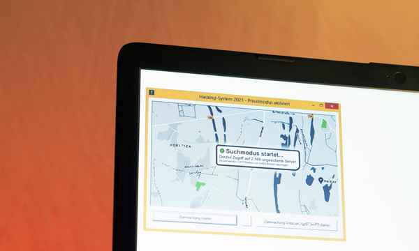 Hacken den Standort in der Navigation