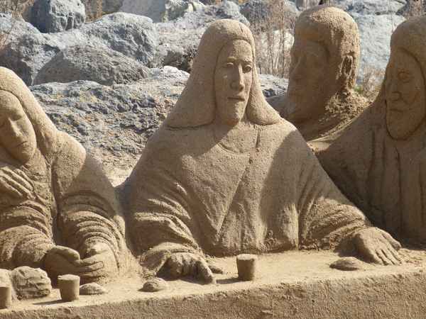 Sandskulptur Abendmahl 2