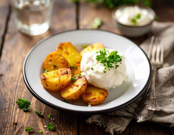 Gesundes Essen: Pellkartoffeln mit Quark