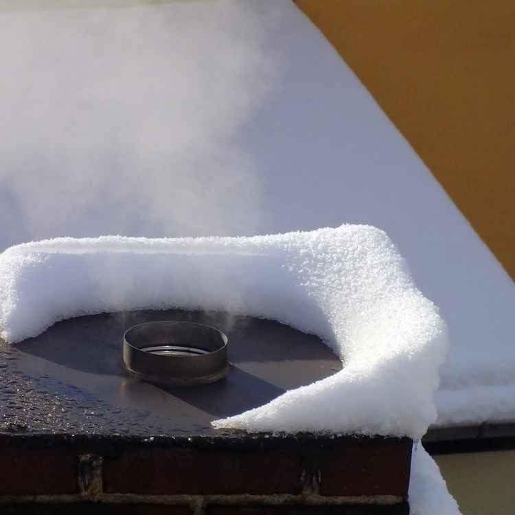 Qualmende Esse im Winter