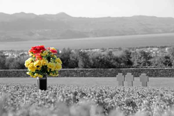 Blick auf die Küste vom Soldatenfriedhof Maleme