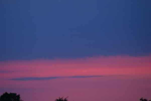 Himmel rot und blau
