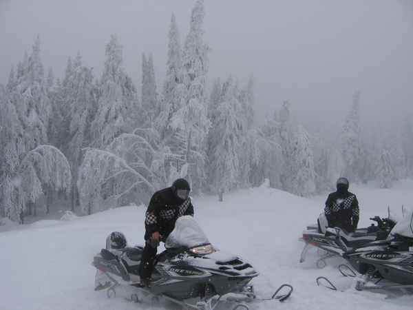 Snowmobile in Quebec Mt. Devil
