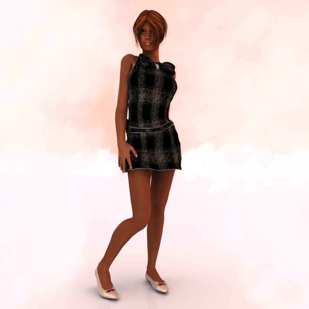 Frau im Kleid
