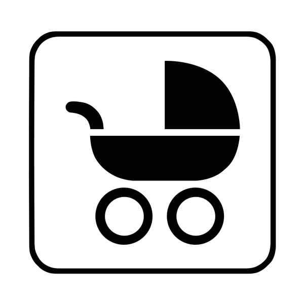 Hinweisschild Kinderwagen, Kinderwagentauglicher Weg