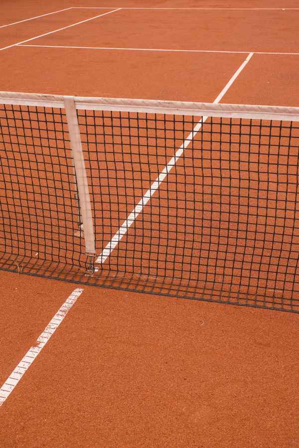 Tennisplatz (Sand) mit Markierung 3