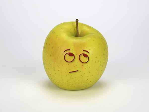 Apfel-Smiley „Nachdenklich“