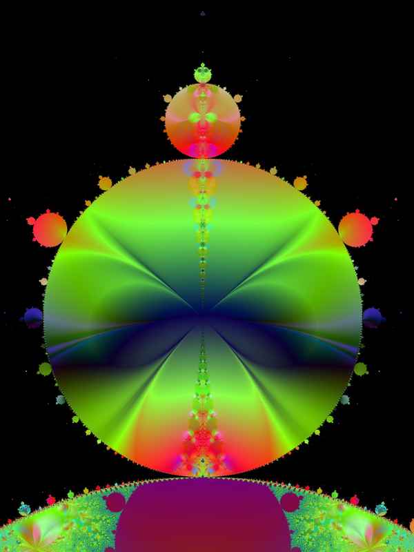Flarium-Fraktal 'Flarium-Mond und -Monde bis in den Himmel'